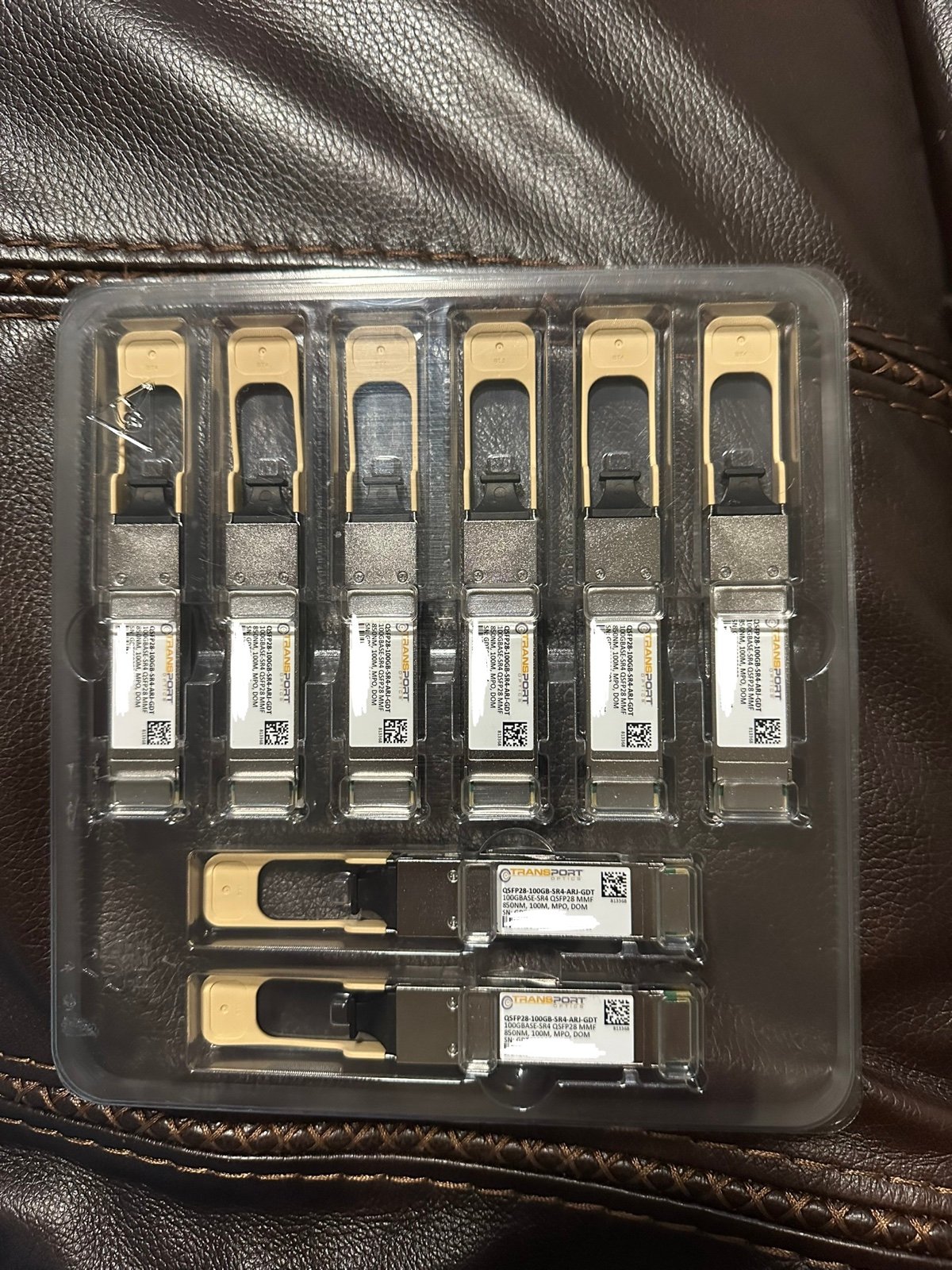 NEW QSFP28-100GB-SR4 Transceiver Module 100GBASE MMF 850NM 100M MPO DOM Set of 8