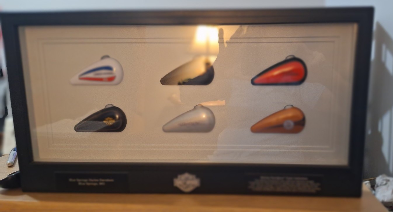 Harley Davidson Tank Collection Shadow Box