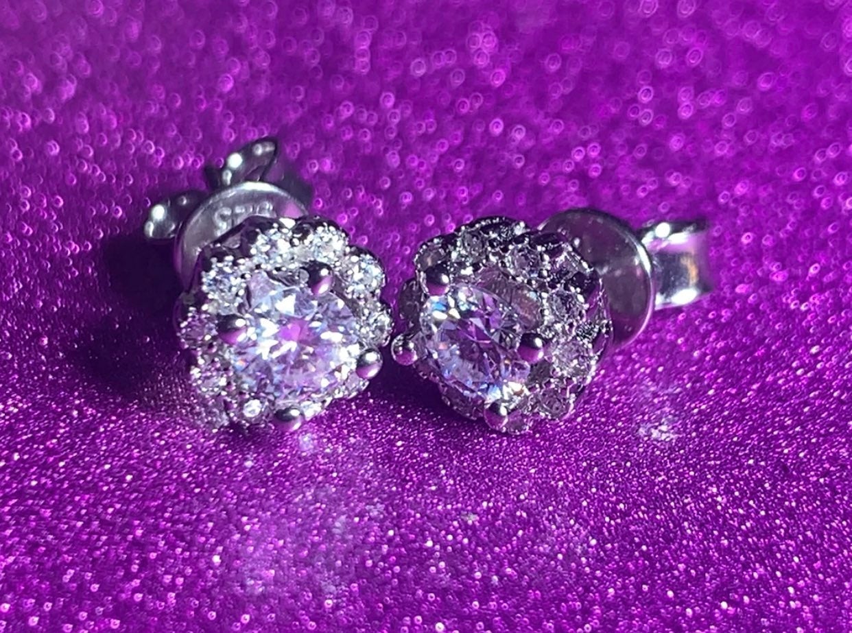 925 Moissanite Stud Earrings 0.6CT