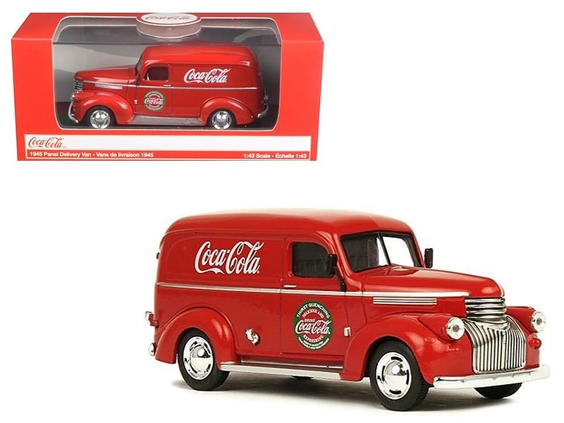 1945 Panel Delivery Van Coca-Cola Red 1/43 Diecast Model Car by Motorcity Clas