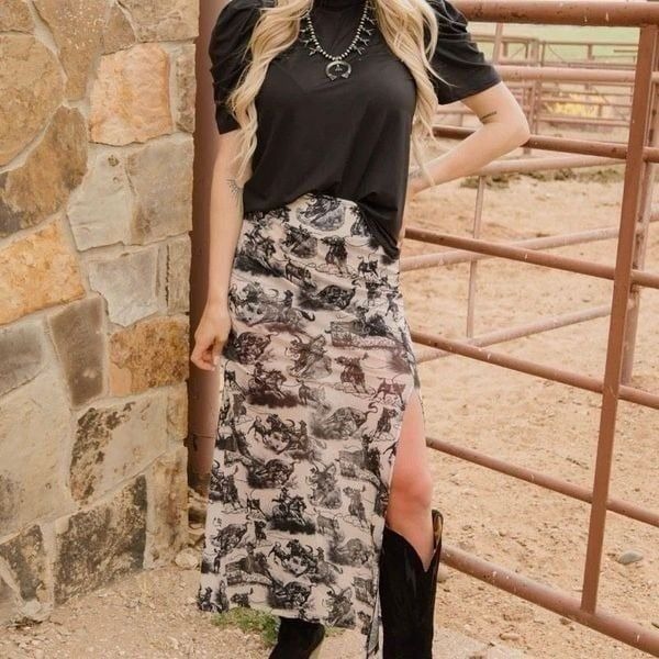 Rodeo Road Womens Western Casual Skirt Womens Western Casual Size 2X New