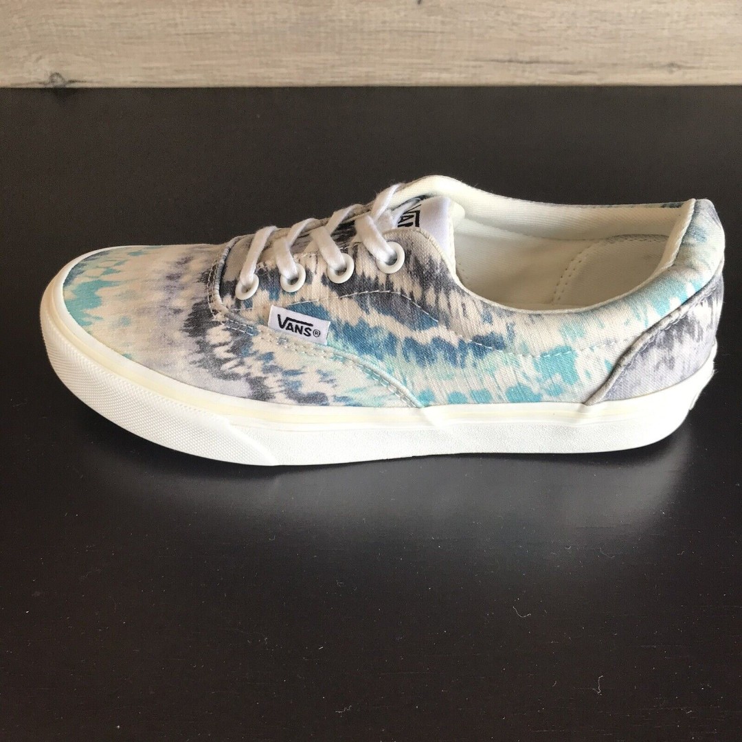 Vans Doheny White Turquoise Navy Blue Tye Dyed Lace Up Classic Vans Women’s 6.5