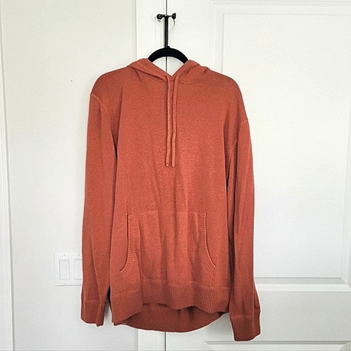St. John's Bay Rust Hoody Sweater Sz XXL Cozy Festive Preppy School Thanksgiving