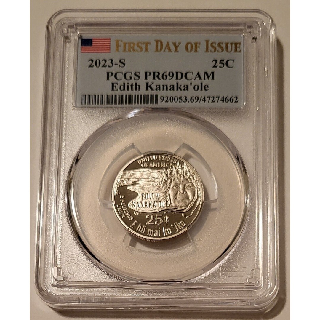 2023 S Clad Edith Kanaka'ole Quarter Proof PR69 DCAM PCGS First Strike