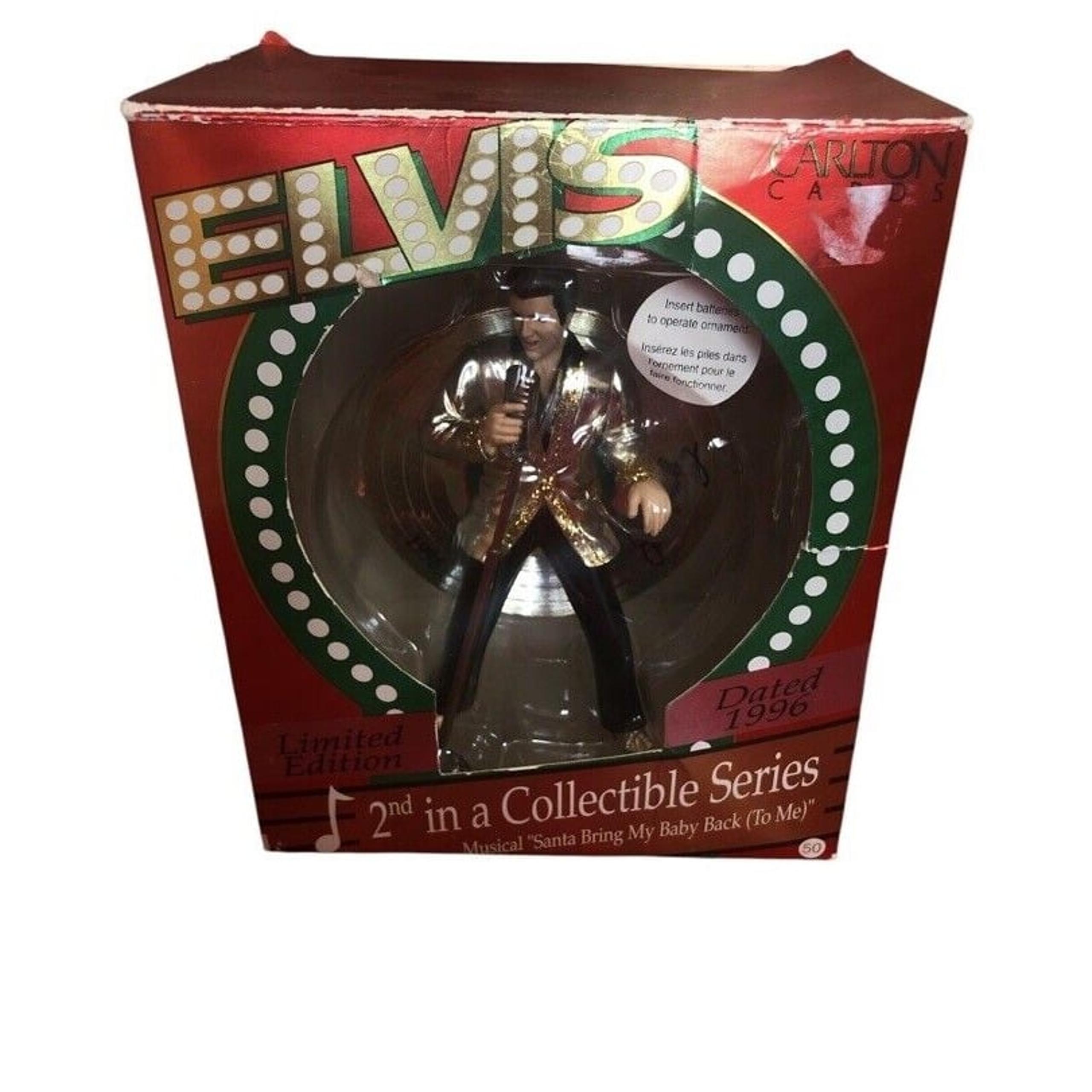 Carlton 1996 Elvis Limited Edition Heirloom Ornament Santa Bring My Baby