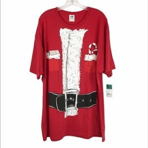 Santa Suit Oversized Graphic T-shirt Dress sz 2XL