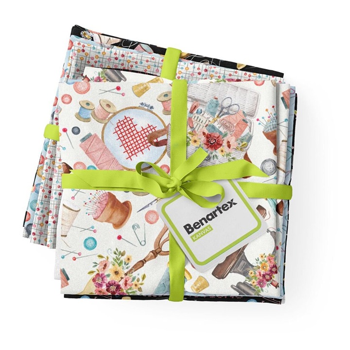Fabric Fat Quarter Bundle SEW IN LOVE by Nicole Decamp for Kanvas Studio and Ben