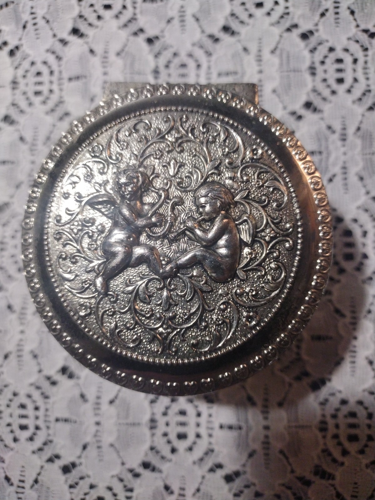 Vintage silver trinket box