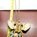 Vtg D & E Juliana Articulated Gold Tone Elephant Pendant Large Chunky Necklace