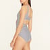 NEW J.CREW Cutout one-piece in stripe size 18 swimsuit nwt