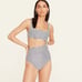 NEW J.CREW Cutout one-piece in stripe size 18 swimsuit nwt