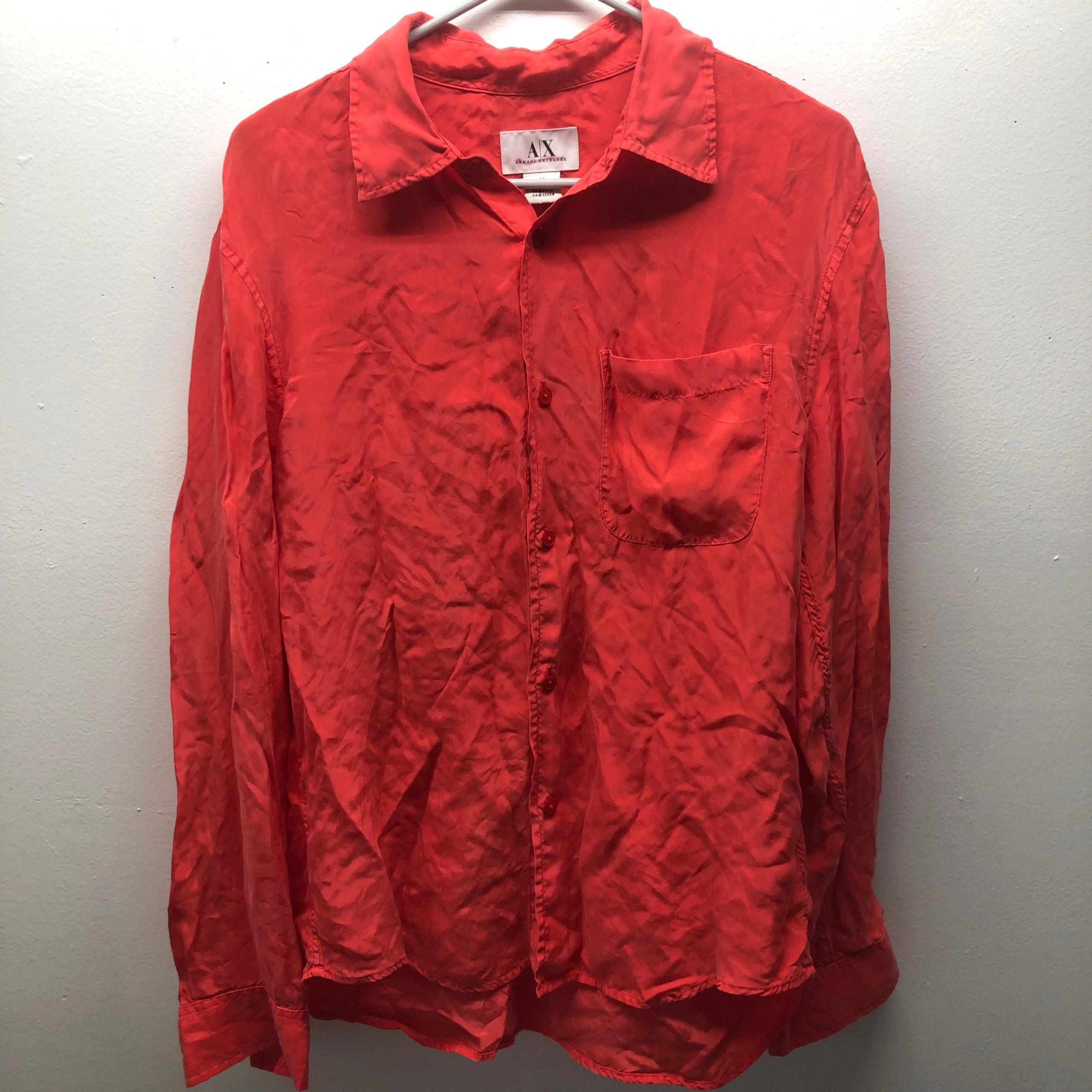 Armani Exchange Orange Medium Button Down Longsleeve Shirt