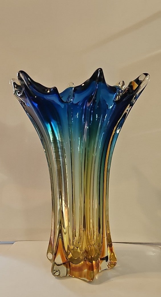 Tricolored Glass Vase