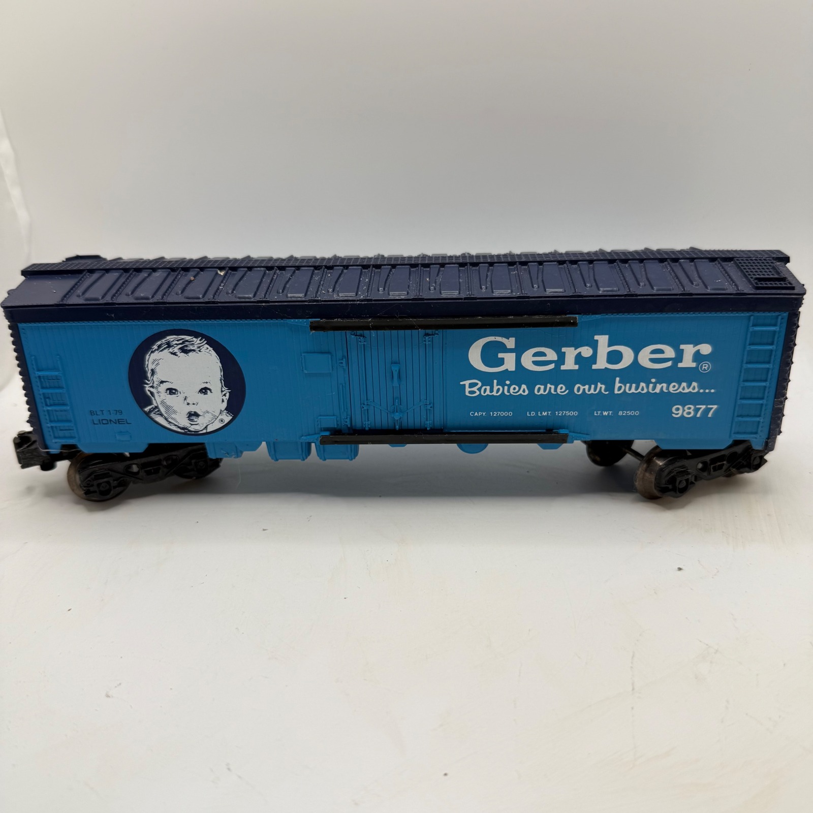 Lionel O27 Gauge Gerber Baby Food Reefer Car 6-9877 Blue Vintage Toy Train