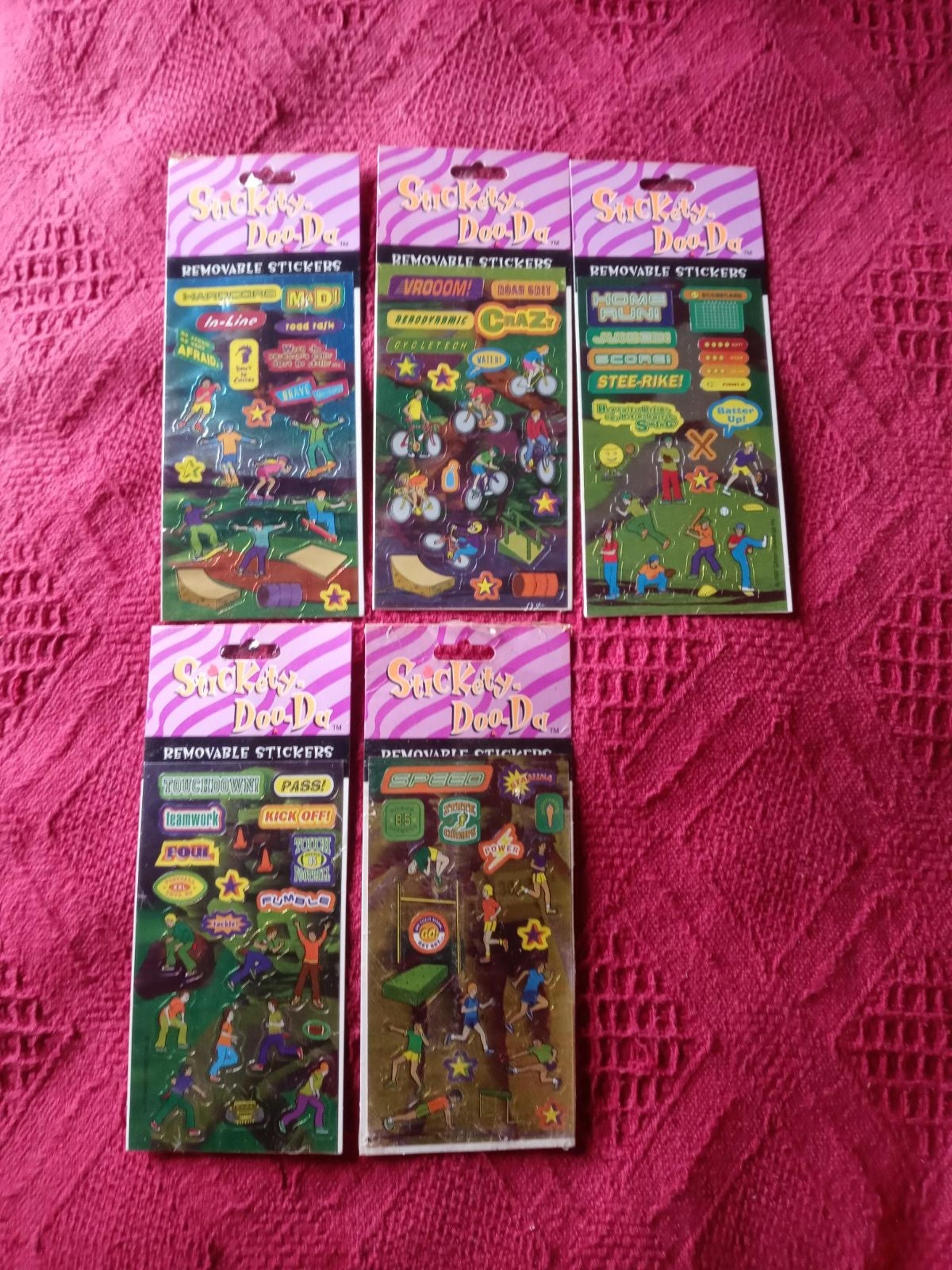 Removable Sticker Sports Lot of 5