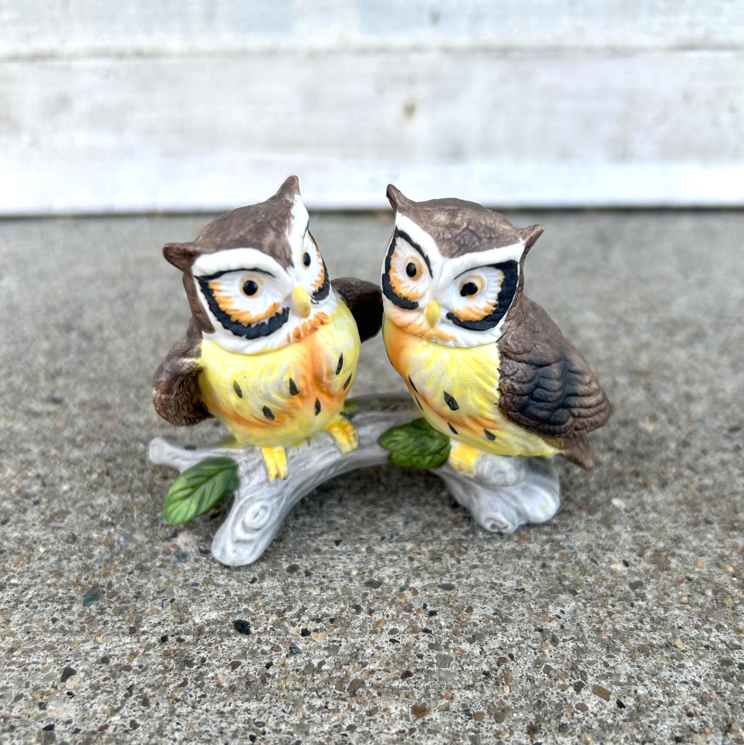 Vintage Owl Statue Figurine