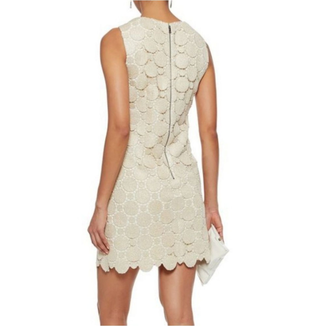 ALICE + OLIVIA Metallic Gold Circle Lace Dress | SZ 8