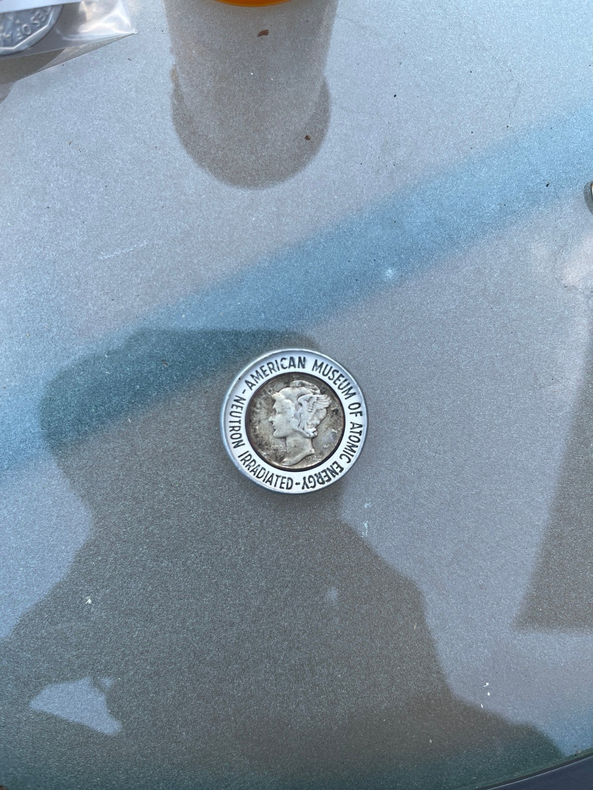 1942 Museum of Atomic Energy Irradiated Mercury Silver Dime