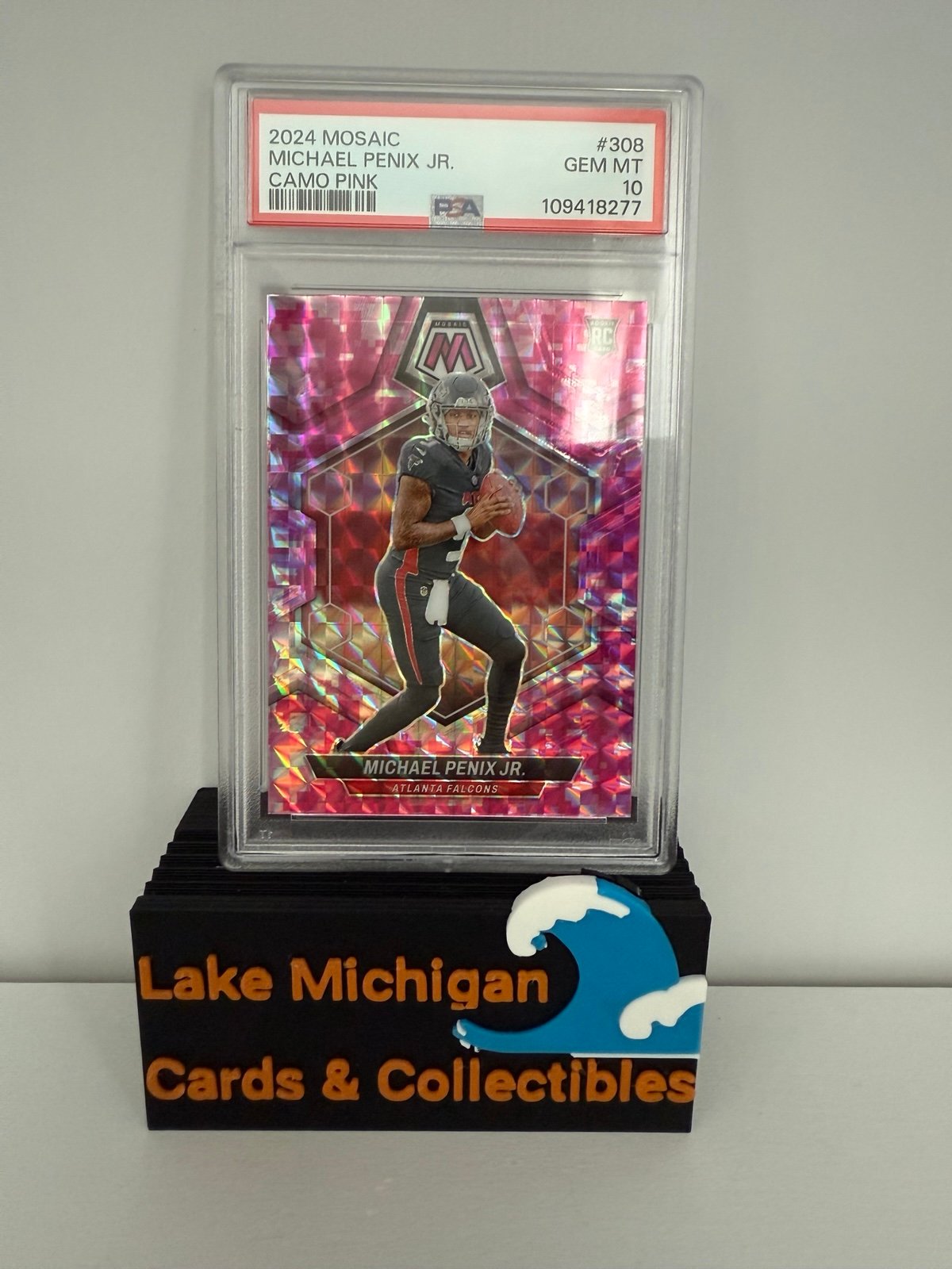 2024 Panini Mosaic - Michael Penix Jr. #308 Camo Pink Prizm (RC) PSA GEM MT 10