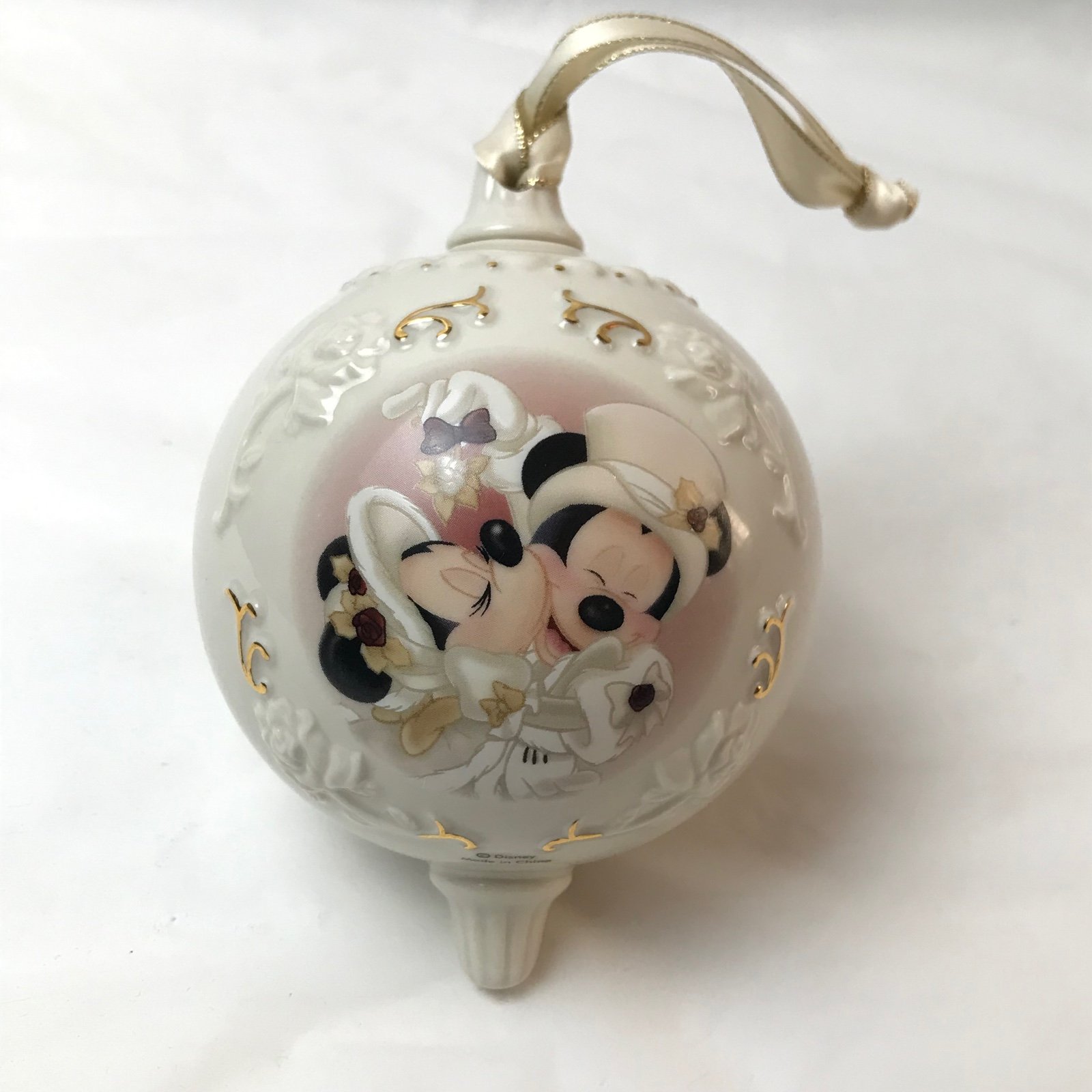 Mickey Minnie Mouse Disney Parks Victorian Wedding Globe Ornament Christmas