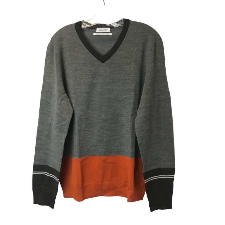 Calvin Klein Men's Merino V-Neck Sweater (Size Medium)