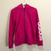 Adidas Women's Hoodie Sweatshirt Size Large Raspberry Pink Long Sleeves Full Zip