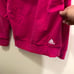Adidas Women's Hoodie Sweatshirt Size Large Raspberry Pink Long Sleeves Full Zip