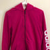 Adidas Women's Hoodie Sweatshirt Size Large Raspberry Pink Long Sleeves Full Zip