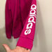 Adidas Women's Hoodie Sweatshirt Size Large Raspberry Pink Long Sleeves Full Zip