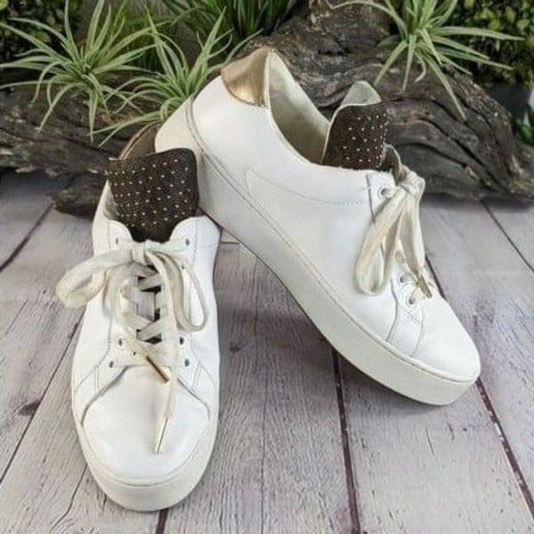 michael michael kors mindy studded leather sneaker