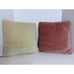 VTG Needlepoint Velvet Pillows Ribbon Embroidered Floral Two Pink and Beige