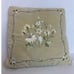 VTG Needlepoint Velvet Pillows Ribbon Embroidered Floral Two Pink and Beige