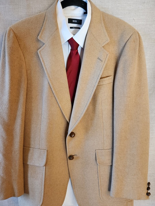 Vintage 70's Enrico Dante 100% Camel Hair 2 Button Blazer Sz 40.