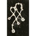 Vintage 14K White Gold Pendant with Genuine Gemstones - No Chain
