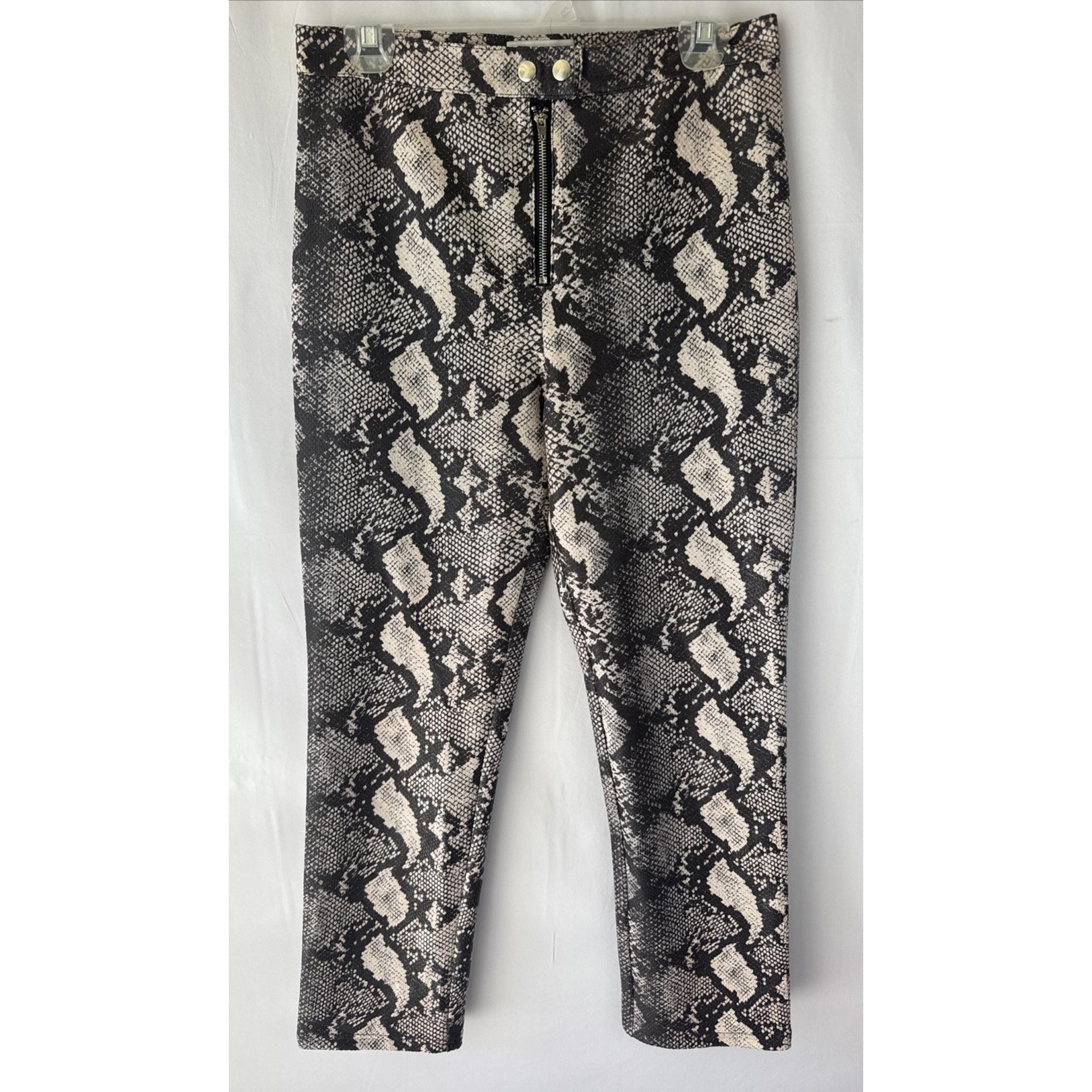 Urban Outfitters Pants Women's 8 Maia Soft Faux Leather Snakeskin Straight Leg