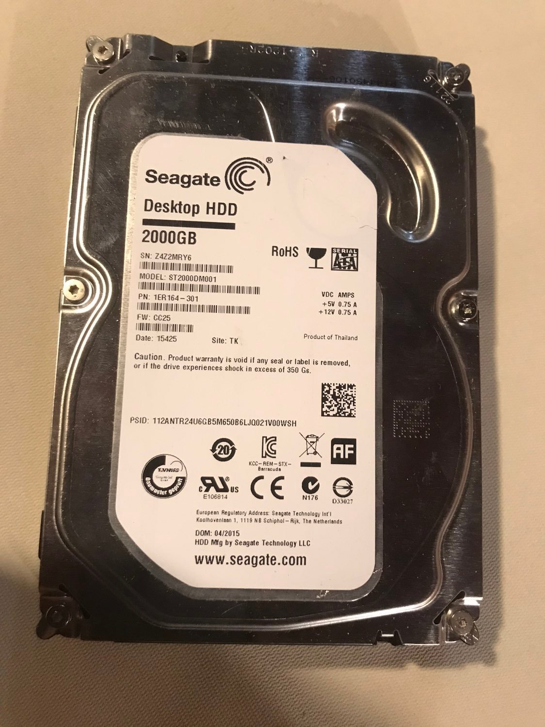 Seagate Desktop HDD 2000GB