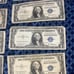 (17) 1 1935F SERIES u.s. mint silver certificates with errors