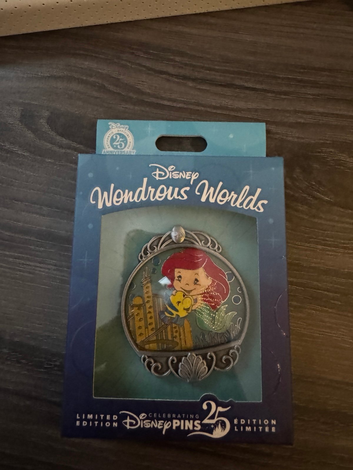2025 Disney Parks Wondrous Worlds - Little Mermaid Ariel - Jumbo Pin LE 1500