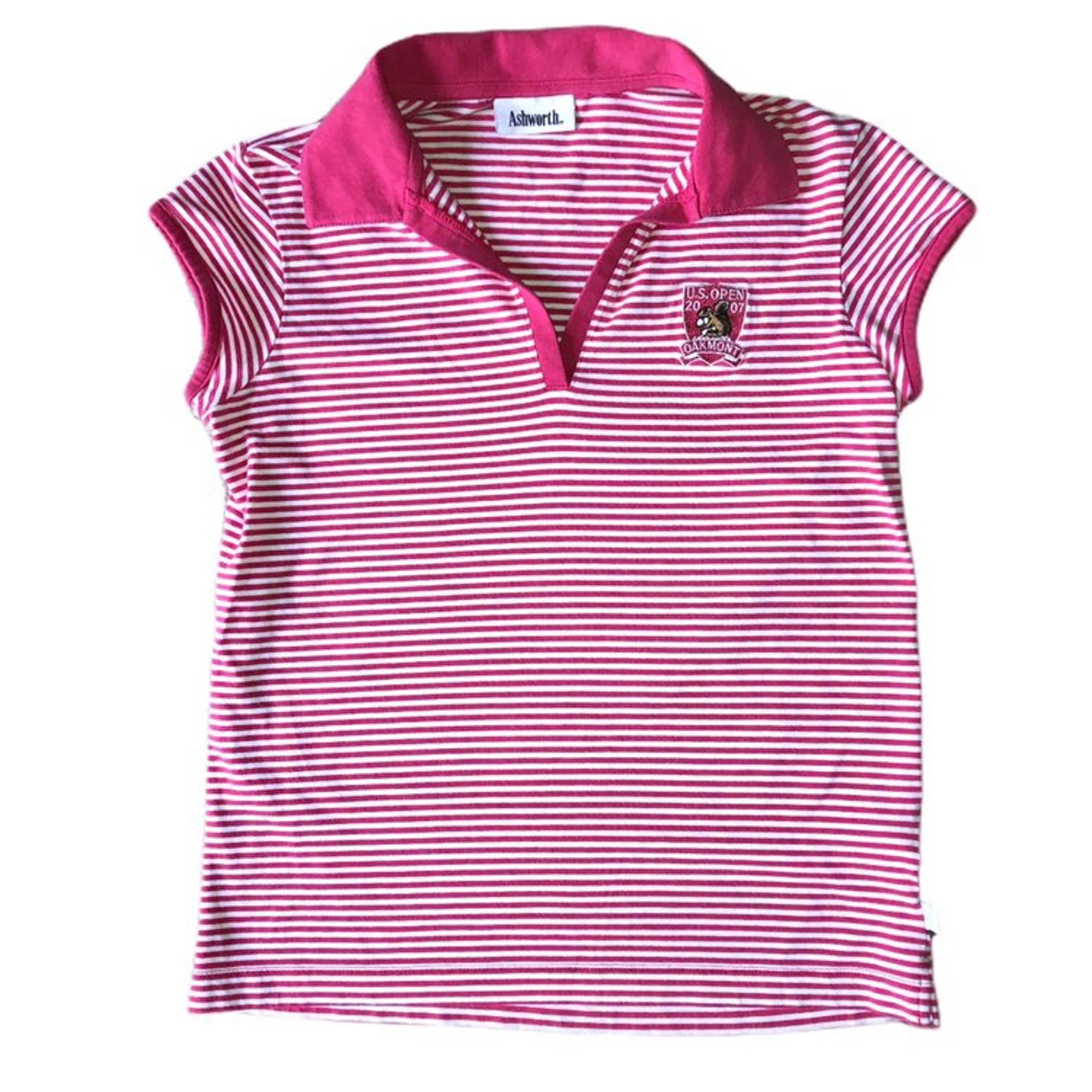 Pink White Stripe Polo Golf US Open 2007