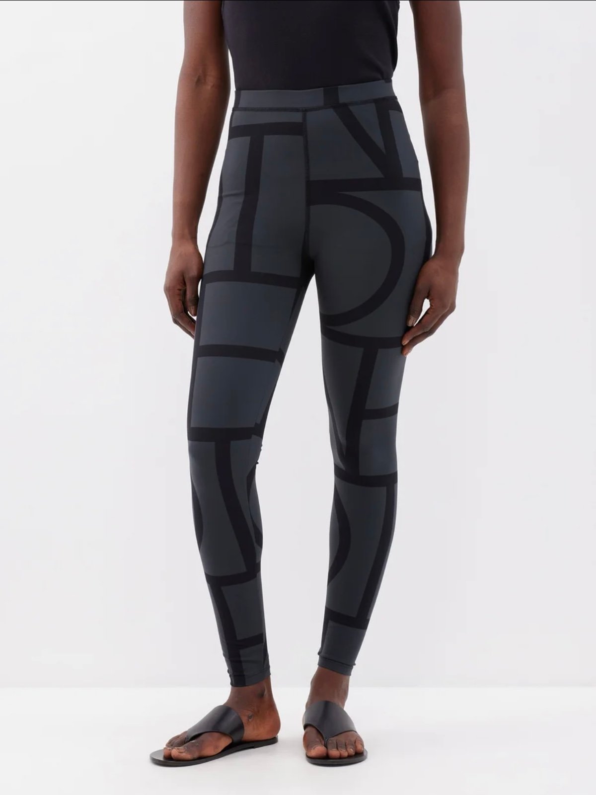 TOTEME Monogram-print jersey leggings