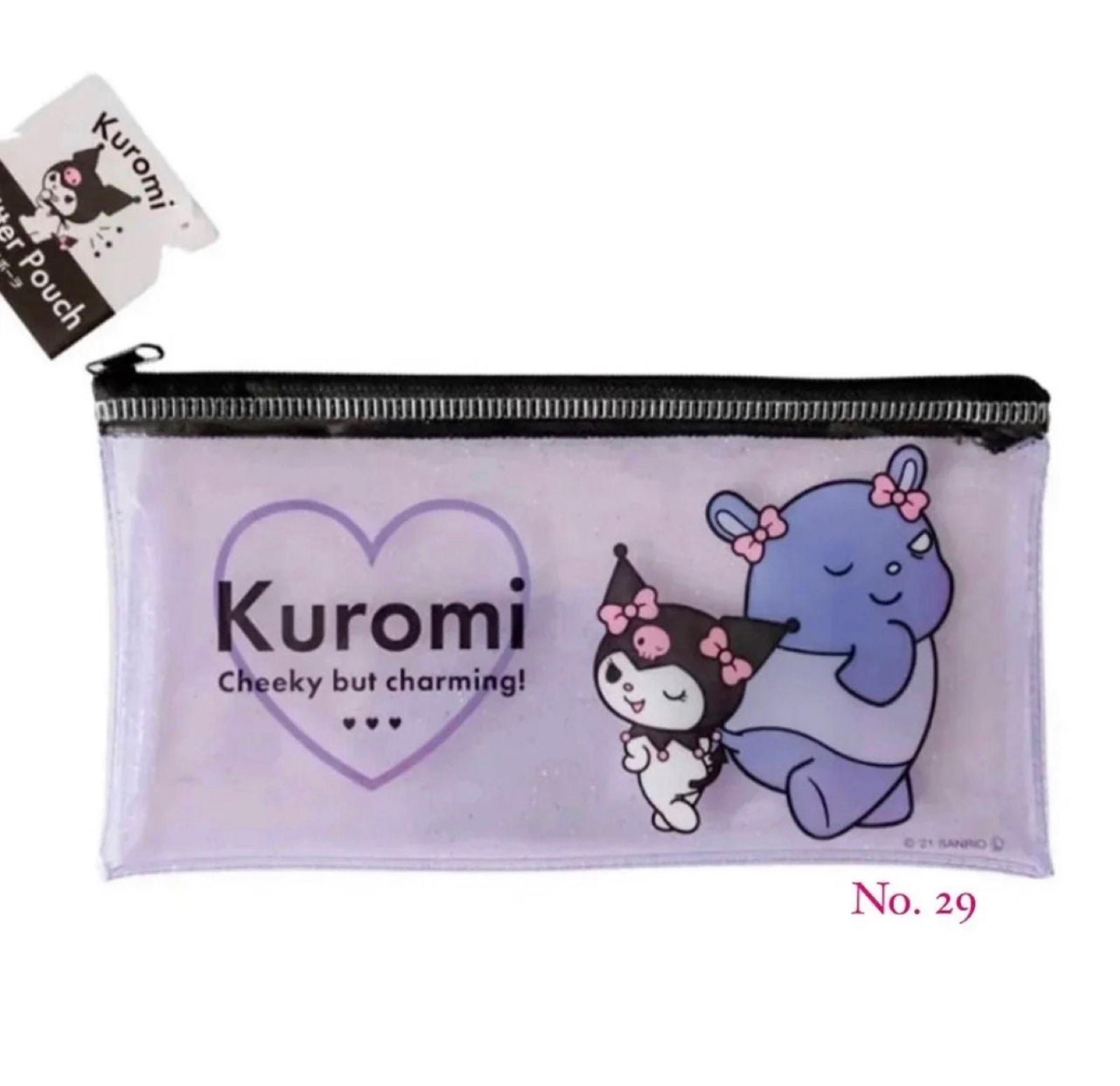Sanrio Kuromi x Baku Purple Glitter zipper top bag