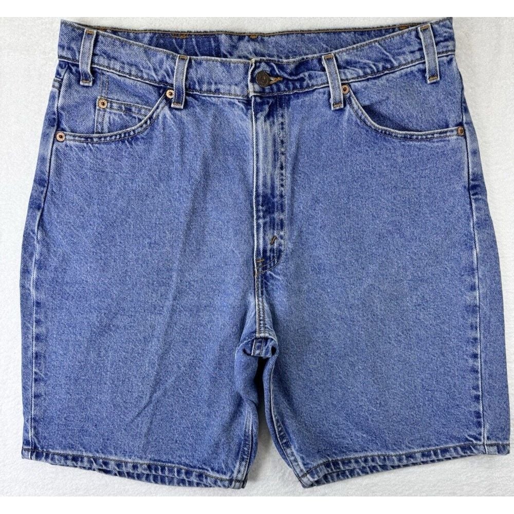 Levis VTG 550 Orange Tab Jean Shorts Adult 36 Relaxed Fit 90s Skater Baggy.