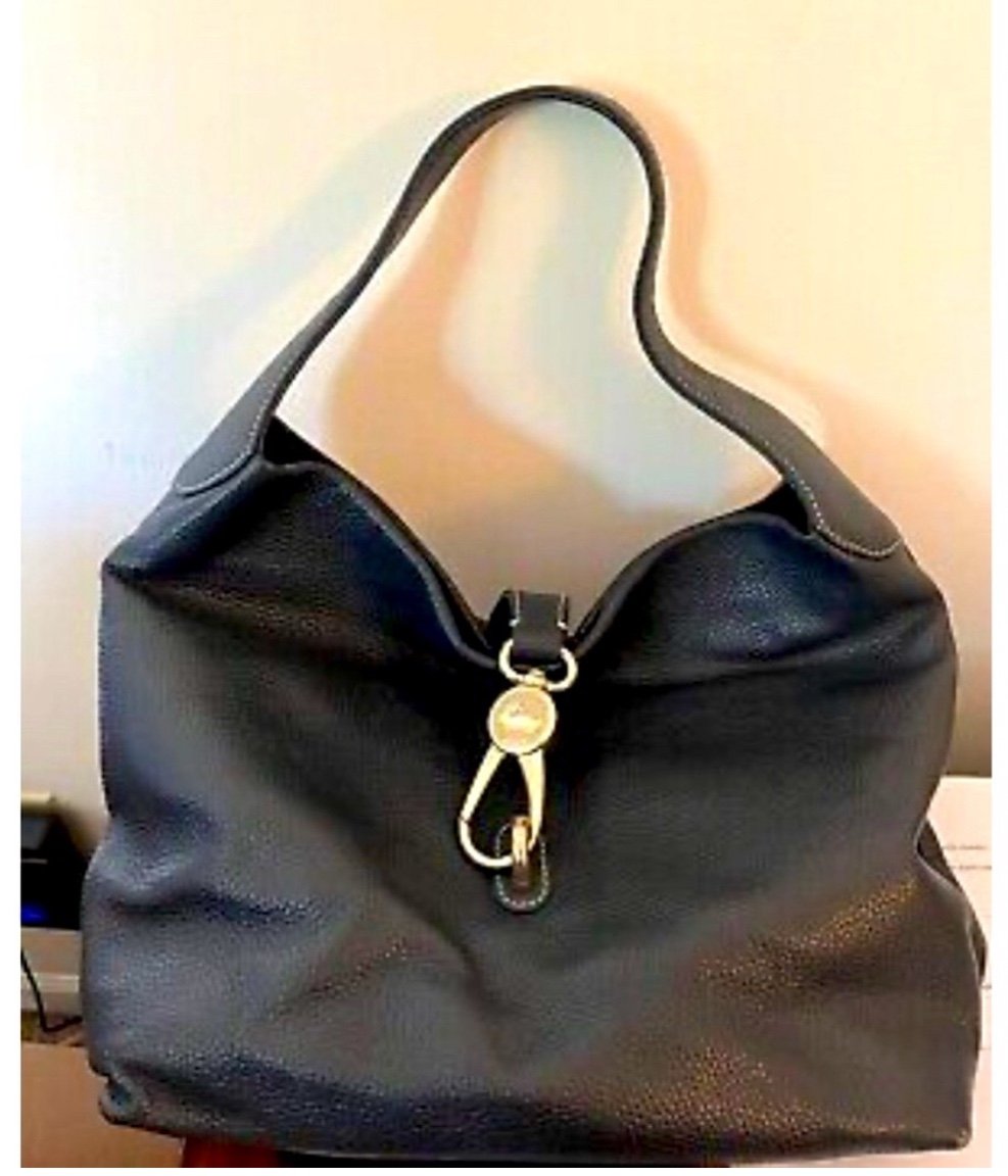 Dooney & Bourke Black Pebble Leather Hobo Satchel set (3 pieces)