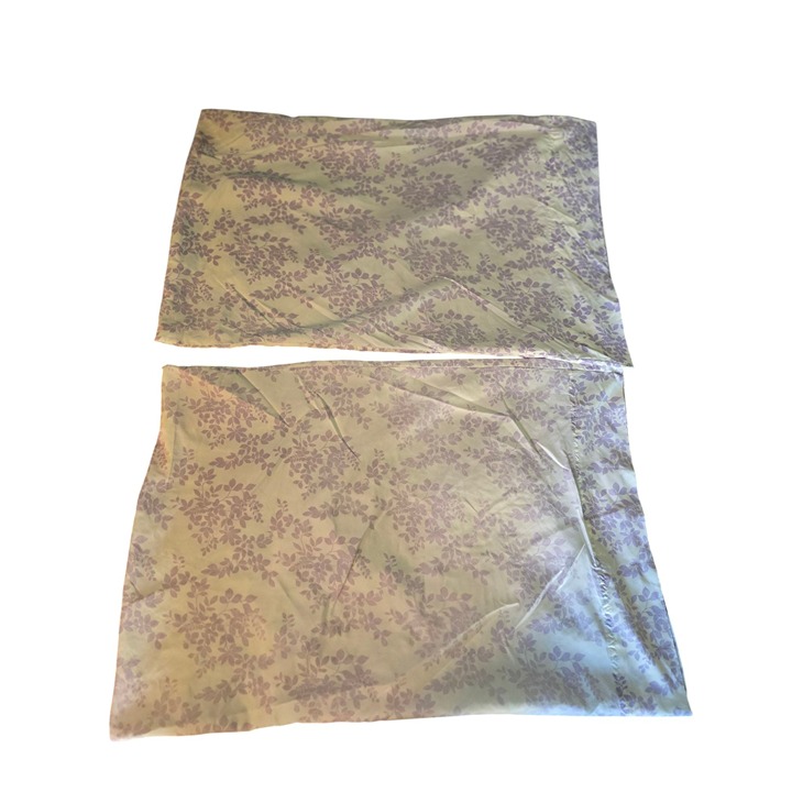 Vintage 60s 70s Spring Pastel Purple Floral Pillowcase Set Cottagecore Bloomcore