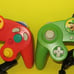 2 Nintendo GameCube /Wii CONTROLLERS MARIO RED & LUIGI GREEN BRAND NEW