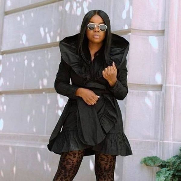 Sandra Mansour x H&M Black Ruffled dress