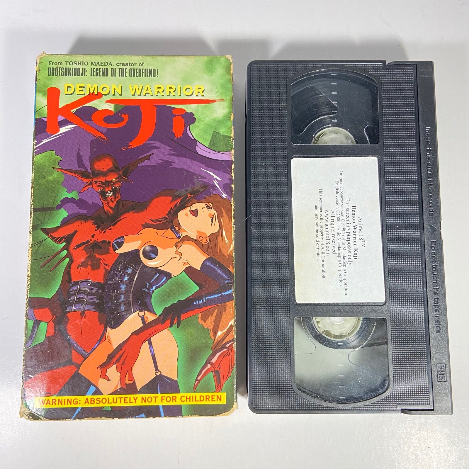 Anime 18 Demon Warrior Koji VHS