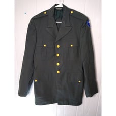 WWII WW2 US Army 11e Corps Sz 40L Dress Jacket 4 Pocket Wool Serge Service Coat