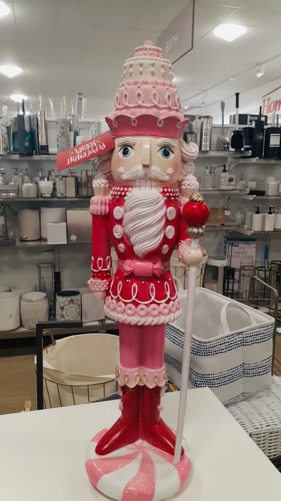 Peppermint Square 22” Pastel Nutcracker