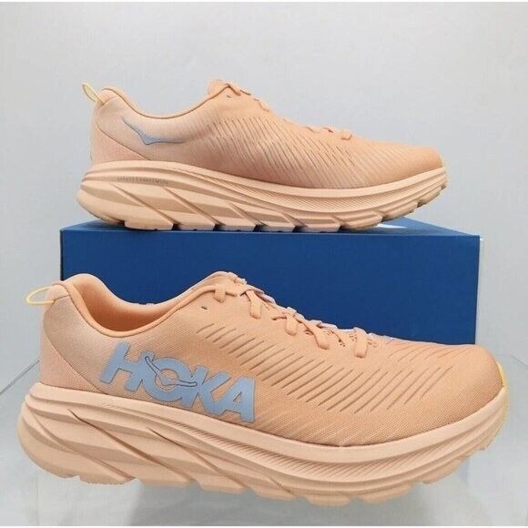 Hoka One One Rincon 3 Running Shoes Sneaker Shell Coral/ Peach Womens US 9
